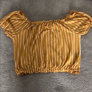 cropped off the shoulder tee